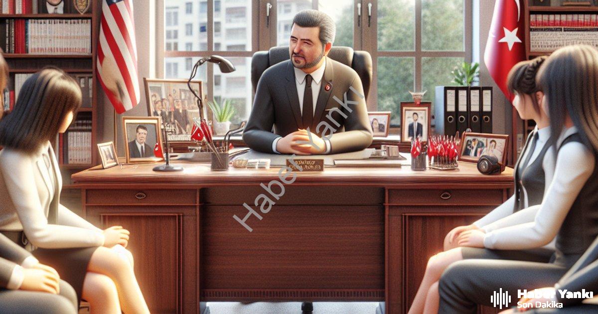 "Hisarcık Kaymakamı Erkan Atam Özel Öğrencileri Makamında Ağırladı" başlıklı haber için fotorealisti