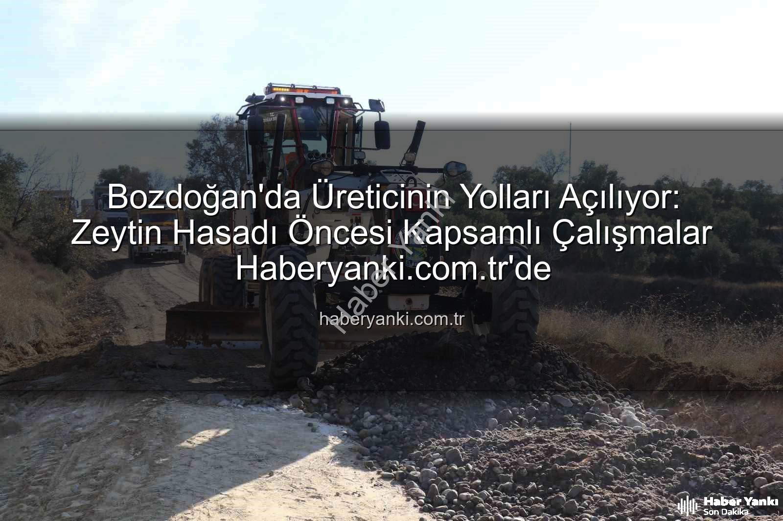 Bozdoğan yol çalışmaları - Bozdoğan'da Üreticinin Yolları Açılıyor: Zeytin Hasadı Öncesi Kapsamlı Çalışmalar Haberyanki.com.tr'de